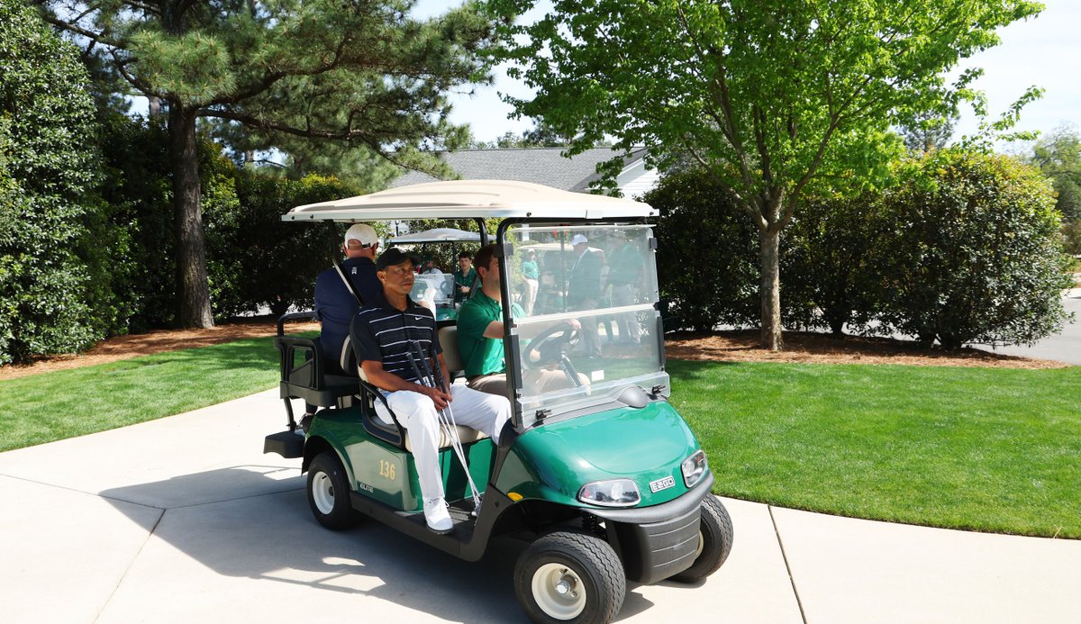 Tiger has arrived at Augusta National!