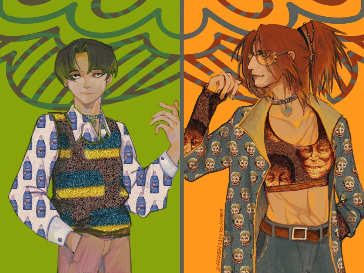 Zandraacro's tweet image. I don’t know why am I doing this but here is Hange’s Fashion
#Levihan #leviackerman #hangezoe #hangizoe #AttackOnTitan