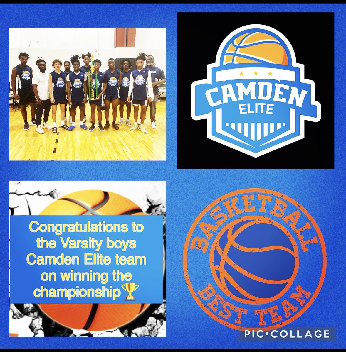 Congratulations to the Varsity Camden Elite boy’s basketball team on winning the championship⛹️‍♂️⛹🏾🏀🏆