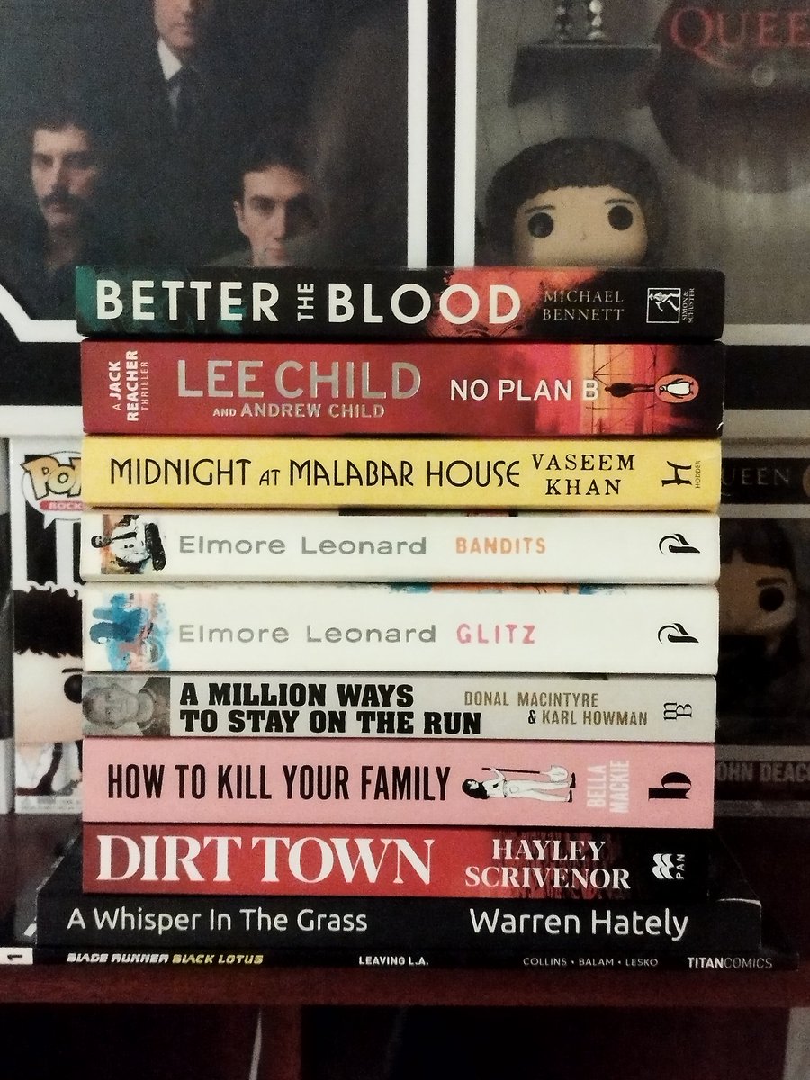 This week's additions to the tbr pile. Ft @MBennettBooks @LeeChildReacher @VaseemKhanUK #ElmoreLeonard @donalmacintyre #BellaMackie #HayleyScrivenor #WarrenHately @1PeterMilligan @AWA_Studios @OrendaBooks