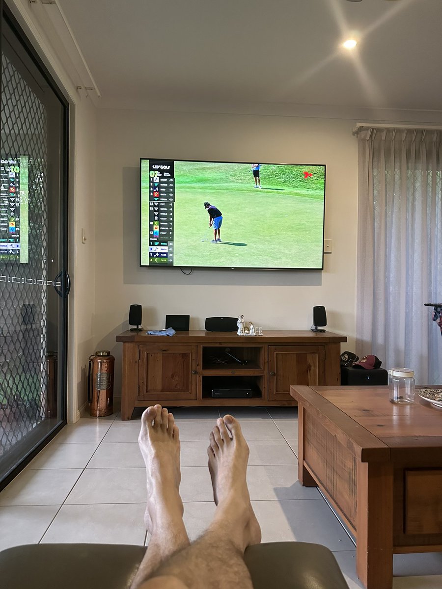 Burtie07's tweet photo. Watching Liv Golf in sunny early morning in Queensland Australia #LIVGolfOrlando #LIVGolf https://t.co/3k2PcMNnGJ