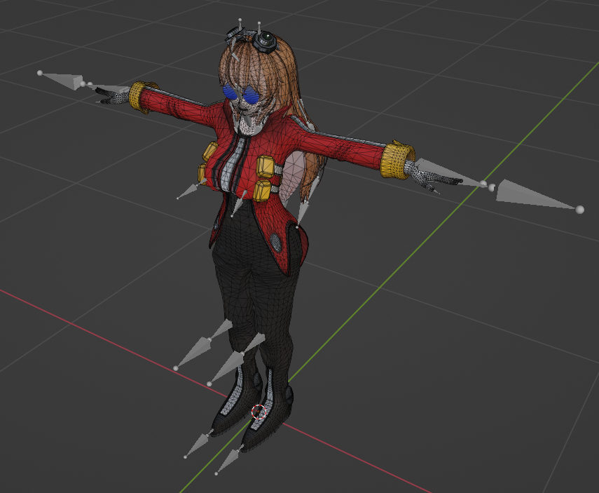 N3X15's tweet photo. I don't really like using anime style nor female avatars, but I did get this gift from @WeedhorseVR fixed and operational in ChilloutVR for April Fool's yesterday.

Still need to re-atlas so it's 2 materials instead of 10, and make the coat-tails use Magica cloth. https://t.co/YLm7g9xL36