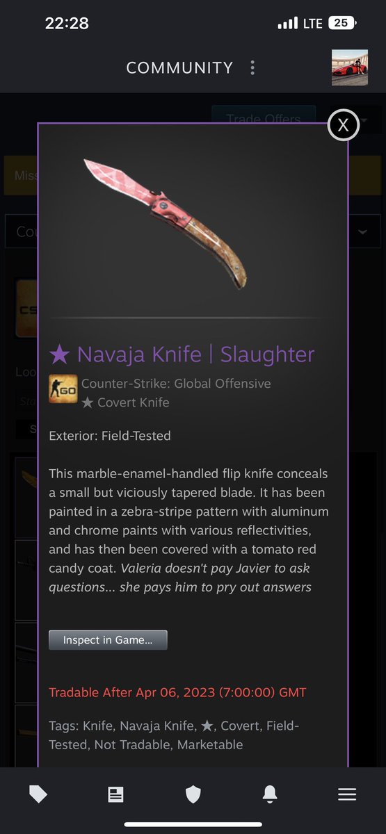 ★ Navaja Knife | Slaughter - Giveaway 

➡️Retweet
➡️Tag 2 Friends
➡️Like video&amp;Subscribe:
youtu.be/I2P6VUap-N8 
youtu.be/JsTSChIeaqs
youtu.be/4bhOrLqYi8M

Comment for extra luck 🎁

5 days.
Good Luck