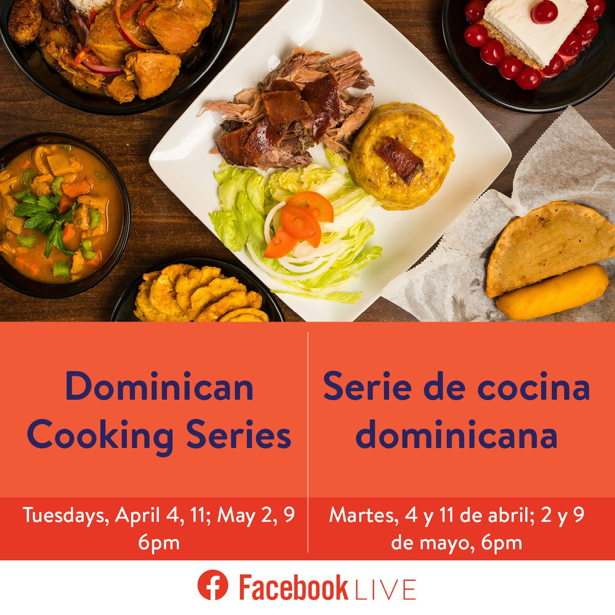 QPLNYC's tweet photo. Join us and Chef Juana on our Facebook page on Tuesdays in April at 6PM to learn easy cooking methods for popular and tasty Dominican dishes! https://t.co/yKXV50Esmr https://t.co/hMhDwHgV7h