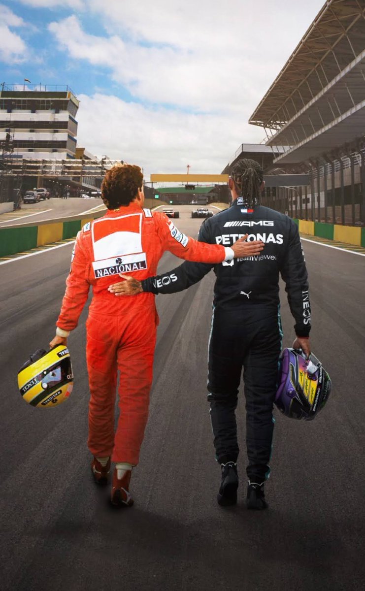 SimoneBoff's tweet photo. São meus. Sim, @ayrtonsenna e @LewisHamilton são muito meus. Coração até dói desse encontro nunca ter ocorrido... Mas na minha pele, estão para todo o meu sempre. 💚💛💜🖤 #AyrtonSenna #LewisHamilton #F1 https://t.co/xIlWLYW1Ip