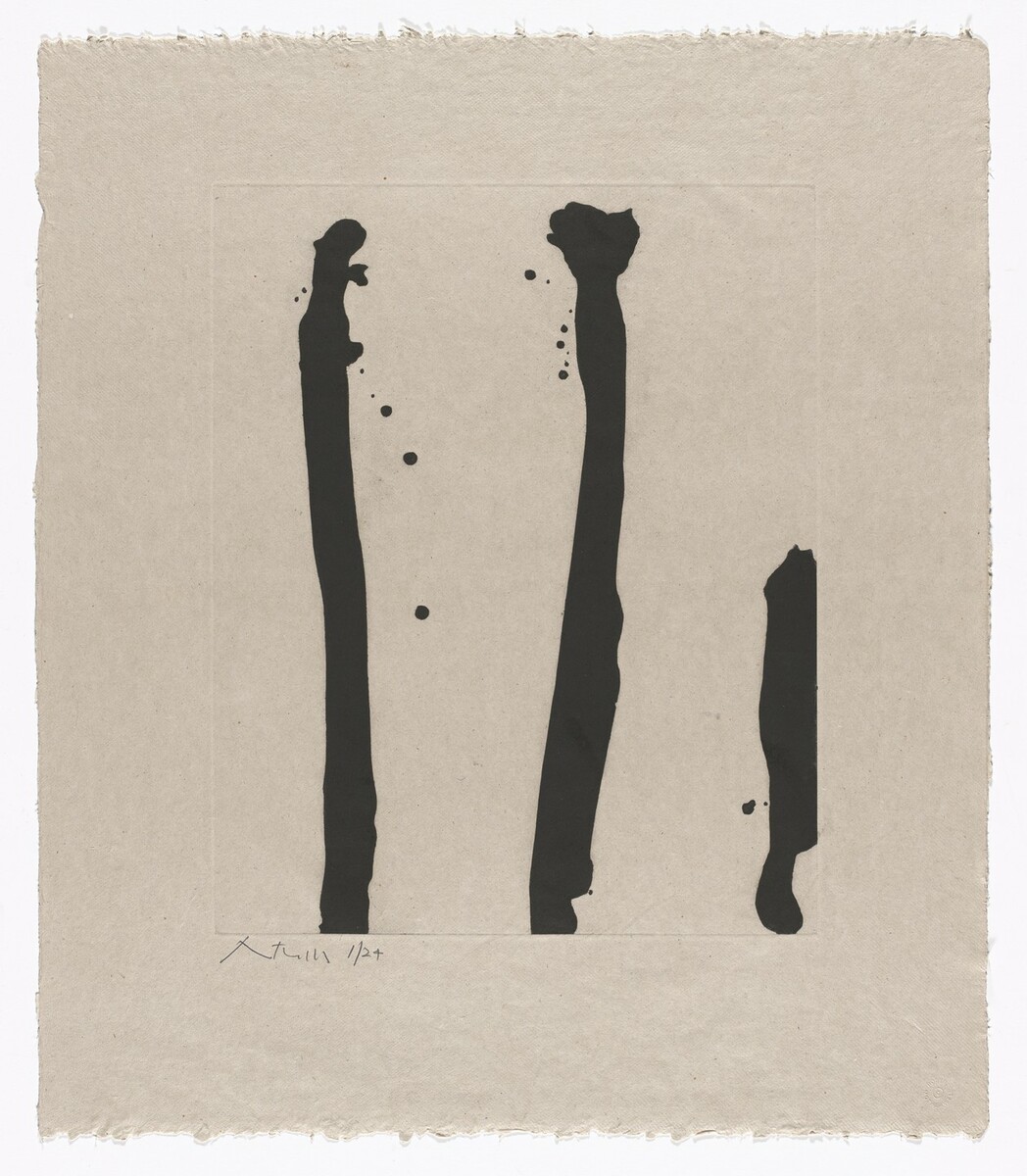 Robert Motherwell, Dutch Linen V from the Dutch Linen Suite, (1974) #museumofmodernart #robertmotherwell moma.org/collection/wor…