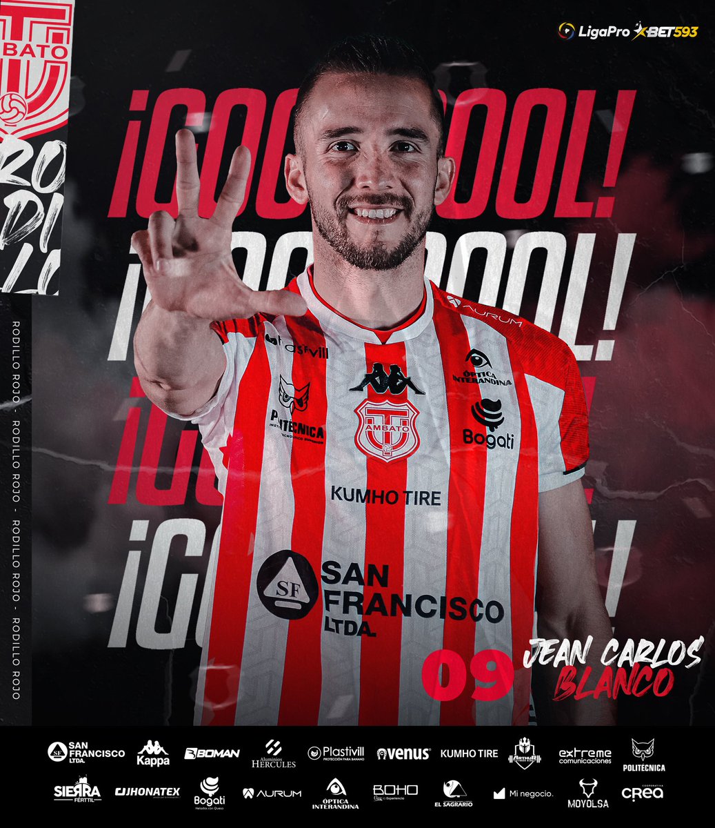 TecnicoUOficial's tweet photo. #LigaProBet593
¡Uno más a la cuenta de Blancowski! 🙌🏻🎉⚽️
⏱️ 70' #JeanBlanco pone la 3era y ya es goleada #Albirroja. 🔴⚪️
¡ Vamos Técnico !
#TécnicoPresente https://t.co/OudKPAo2fw