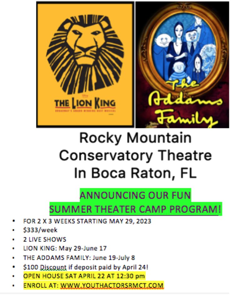 YouthActors's tweet photo. Enroll now to our fun Summer Theatre Camp in Boca Raton, FL at: https://t.co/MAQgO2Mvo8 https://t.co/wcNxYf0p50