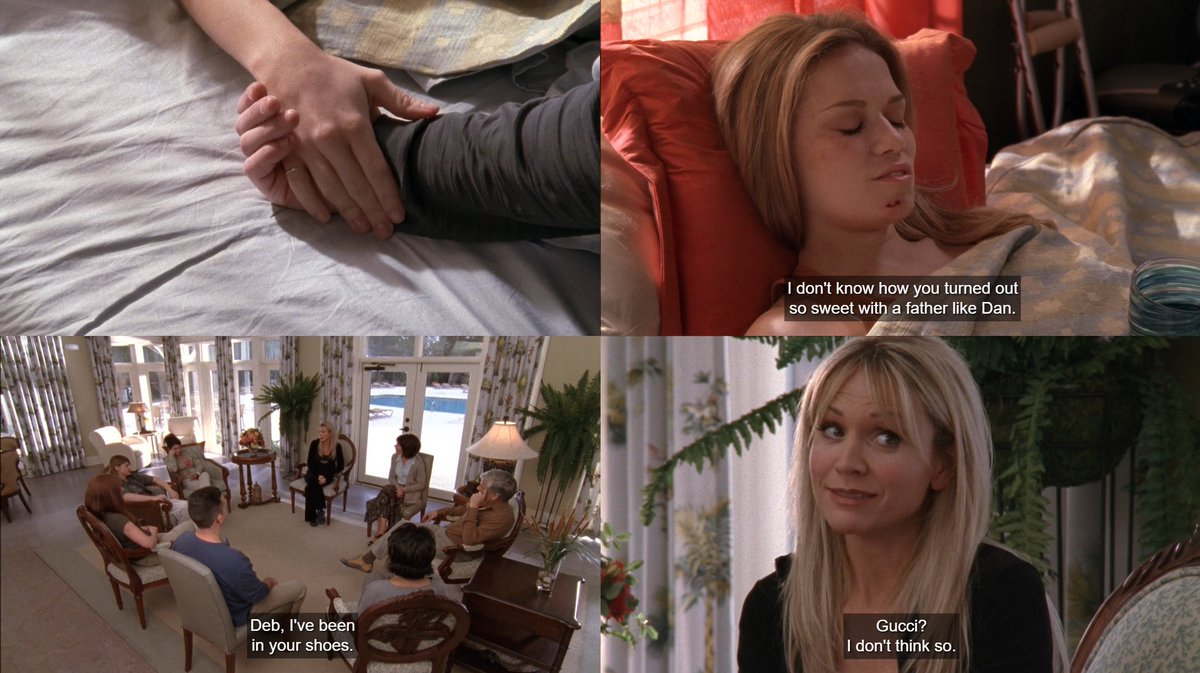 pacepeterlawyer's tweet photo. Random favorite moments from 4x09-4x11
-Some cute Skills/Bevin, Nathan/Haley, and Lucas/Peyton moments after the Ravens won the championship โคโค
- "Deb, i've been in your shoes"
"Gucci? I don't think so" ๐๐
#onetreehill #nathanscott #haleyjamesscott #debscott https://t.co/6TNGE7xVmj