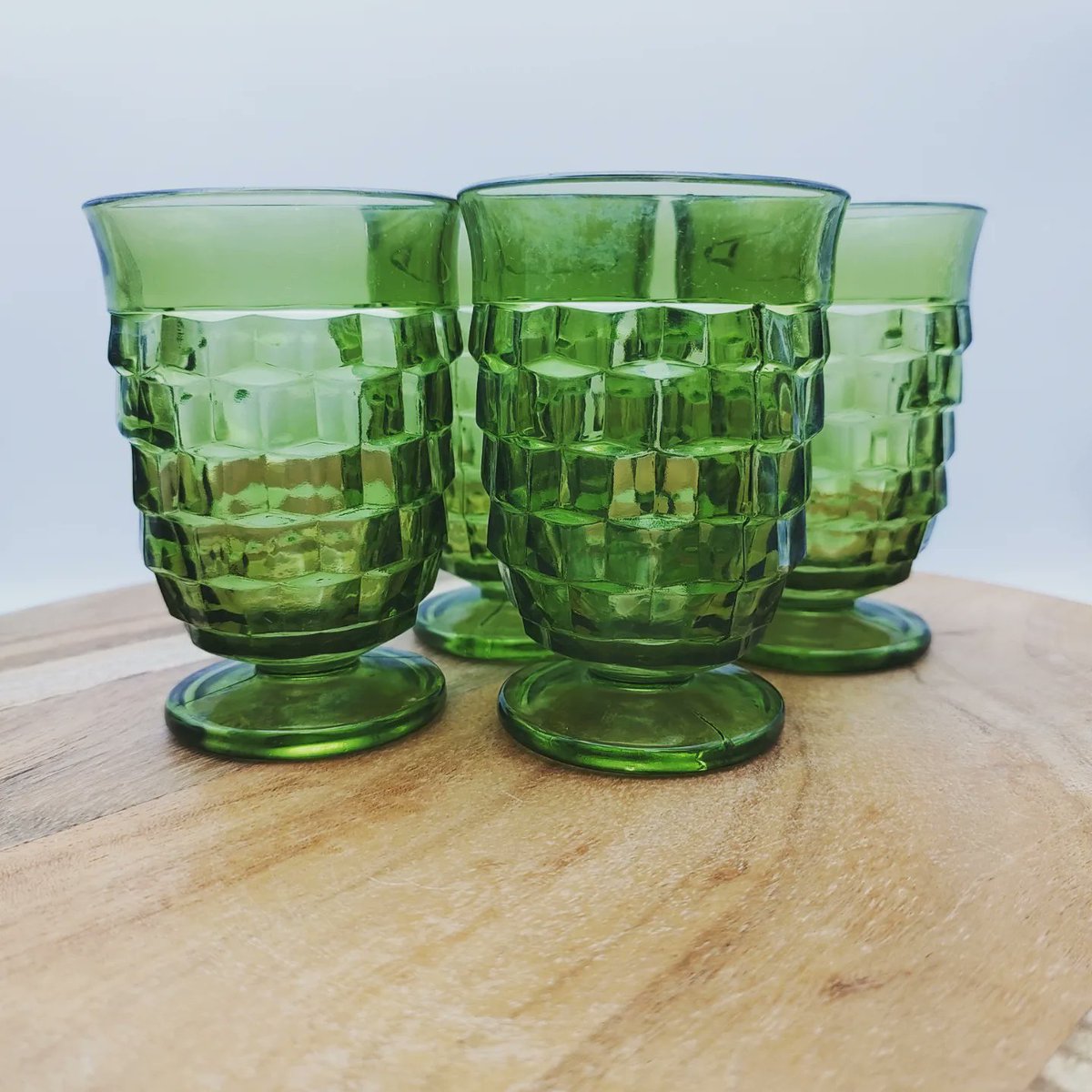 So appreciate of all of my customers! These little beauties are on their way to Hawaii!! 
#sold #vintagereseller #etsy #whitehall #indianaglass #avocado #shopsmall #spirithousedesigns #vintageglass #vintagekitchen #vintage #vintagefinds