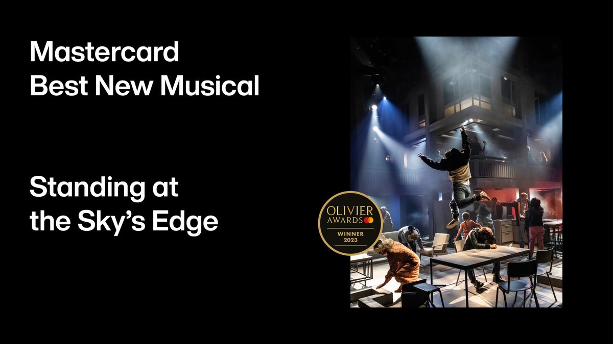 ✨Congratulations to the cast and crew of Standing at the Sky’s Edge for winning the Mastercard Best New Musical ✨ #OlivierAwards #StandingAtTheSkysEdge #NationalTheatre