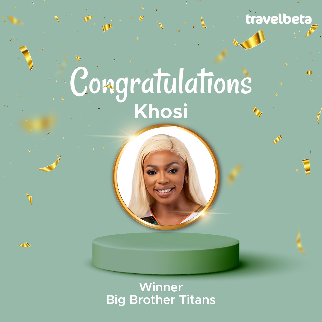 Congratulations to the winner of Big Brother Titans @khosi_twala 

@BigBroAfrica

 #BBTitans #BBTitans2023