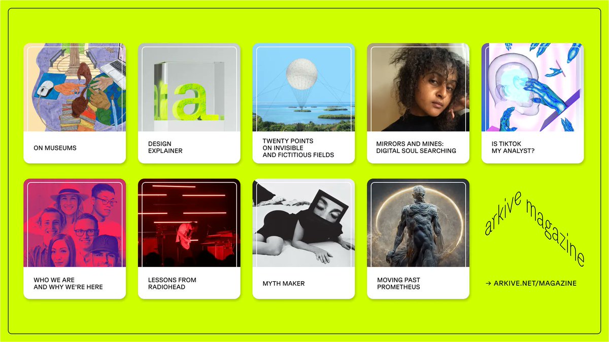 arkive's tweet image. Experience a kaleidoscope of cultural phenomena and creative insights with Arkive Magazine's latest collection of articles, providing a window into the fascinating and ever-evolving world of contemporary art and artifacts. 📰 

arkive.net/magazine

Learn more below 👇