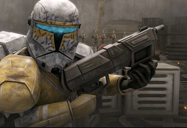 Why do the clone commandos in the Bad Batch have DC-15S and not the DC-17m ICWS?

What really irks me about it is they modeled a DC-17m for Commander Gregor in TCW, and Wrecker has one as well. So why don't the Clone Commandos in TBB have their standard issue blaster?
