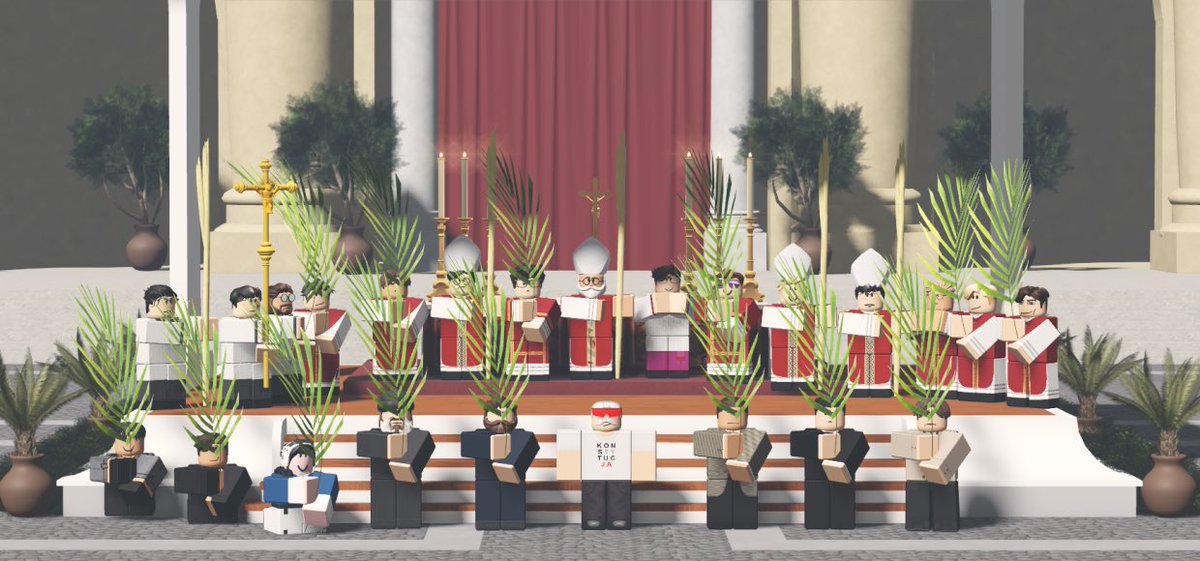 OssRomanoRBX's tweet image. Earlier in the evening,
The Palm Sunday Mass of the Lord's Passion was celebrated at Saint Peter’s Square.

Numerous international and religious delegations were present, more particularly the clergy of the Polish Archdiocese of Gniezno.