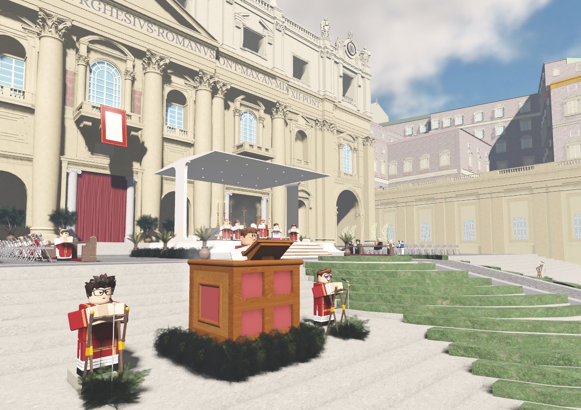 OssRomanoRBX's tweet image. Earlier in the evening,
The Palm Sunday Mass of the Lord's Passion was celebrated at Saint Peter’s Square.

Numerous international and religious delegations were present, more particularly the clergy of the Polish Archdiocese of Gniezno.