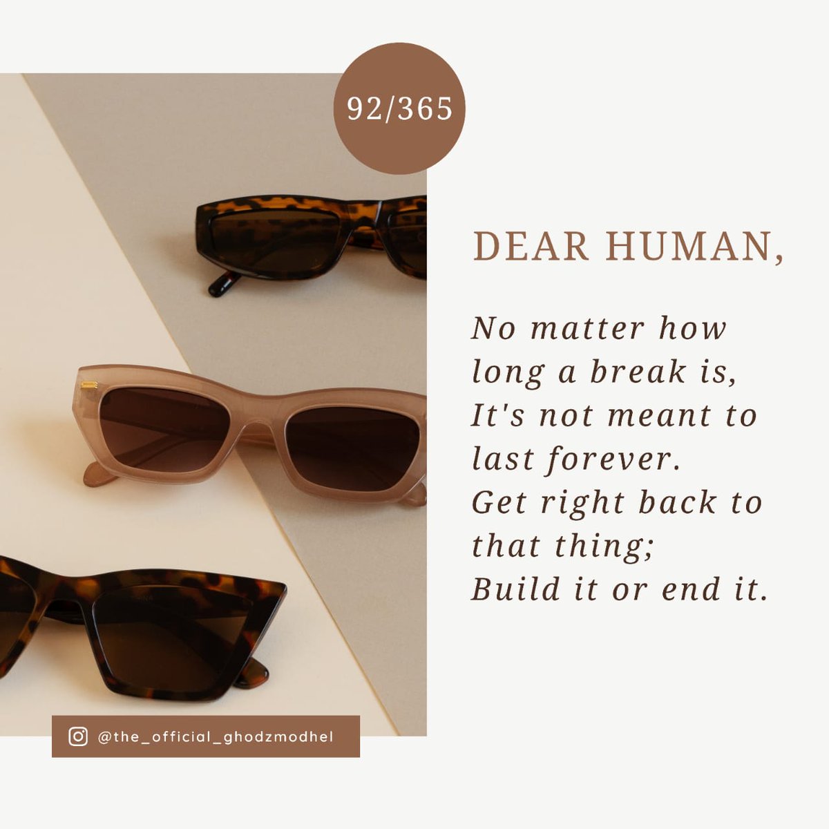 DearHuman365's tweet photo. Dear Human, get right back to that thing.😉
#ghodzmodhel #dearhuman #continue #breakisover #break #back #beintentional #thrive #learning #dailymotivation #journal https://t.co/DpjxgMClVc