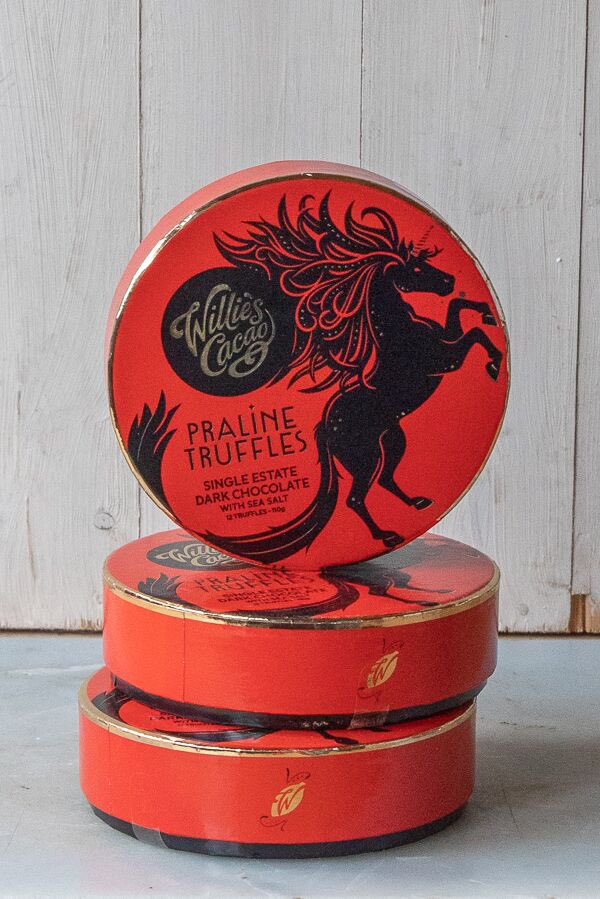 WCCheeseCo's tweet photo. Did you know we sell more than cheese? If you’re looking for an Easter gift for a chocolate lover, take a peek at our Deli range. We’re big fans of the Willie's Cacao Praline dark chocolate truffles with sea salt:
https://t.co/xXewoFBbxu https://t.co/8im6uTlhvs