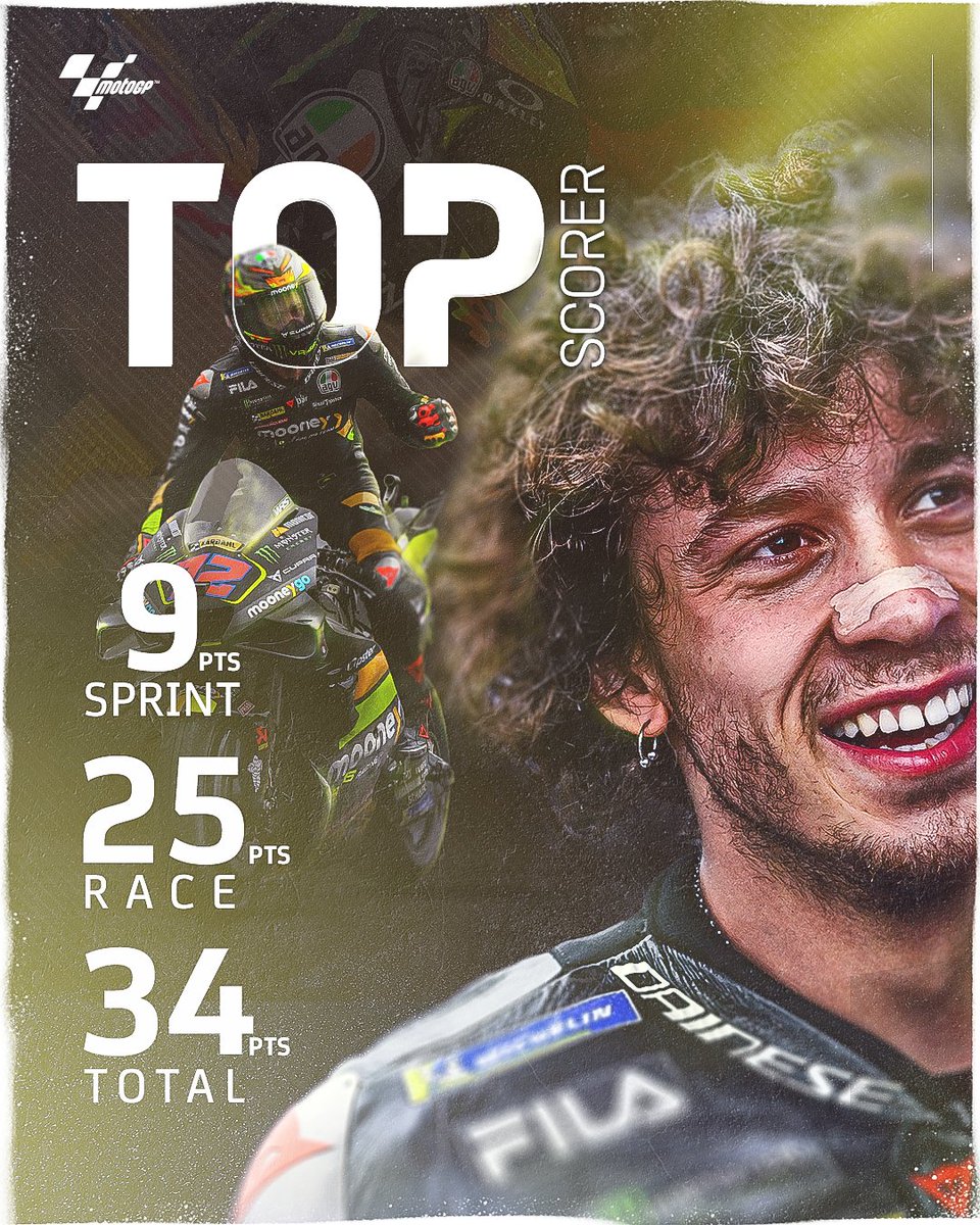 🥈 + 🥇 = #SimplyTheBez! 

Marco Bezzecchi was the #ArgentinaGP 🇦🇷 TOP SCORER and will land in Texas as the new championship leader 🔝

#MotoGP