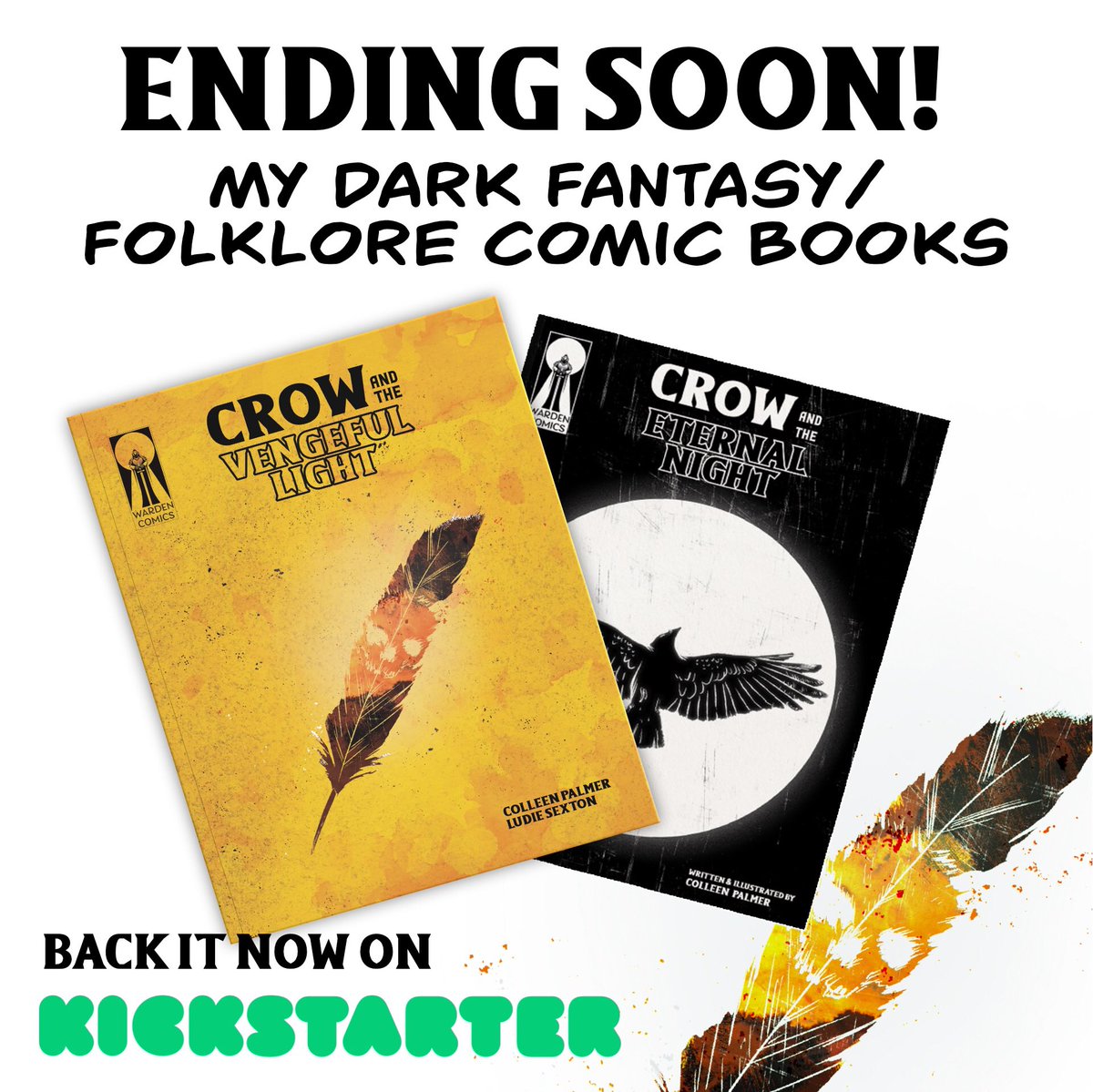 pixelgremlin's tweet image. My comic Kickstarter - Crow and the Vengeful Light - is ending soon! It’s funded, finished, and I can’t wait to get it printed and out in the world! Back it now to get the book(s), all the goodies, &amp;amp; support independent comics! 

kickstarter.com/projects/pixel…

#comic