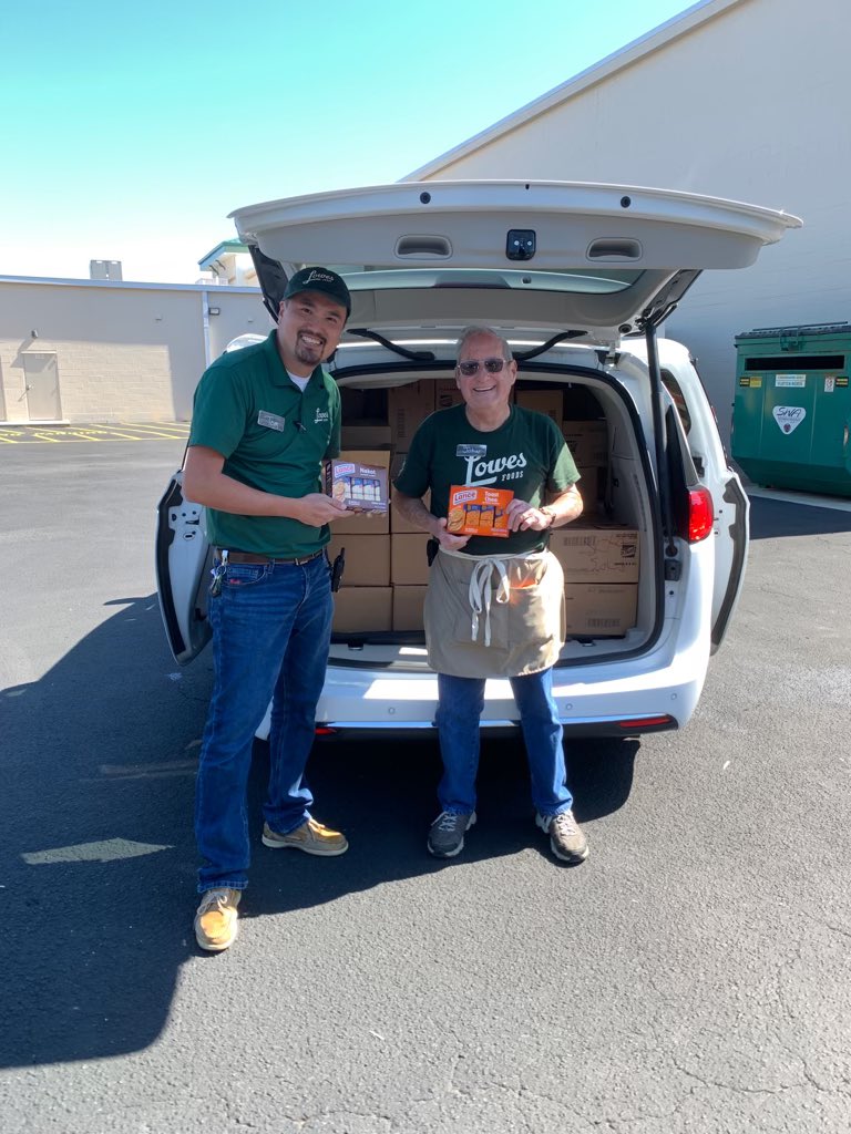 Thank you @LowesFoods Myrtle Beach customers and teams for filling our @The_USO van twice last week with crackers! These will be given to hungry service members traveling through our centers, training in the field and other events this summer. #BeTheForce