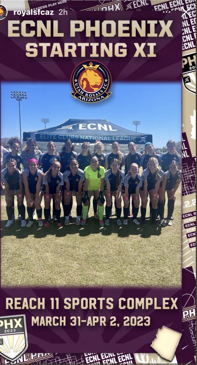 avaplayssoccer's tweet photo. Finished off ECNL PHX 23 going 3-0! First game: 3-0 W
Second game: 2-0 W
Third game: 4-1 W
Great work ladies, keep it up!💪🏽
@ECNLgirls @RoyalsFCAZ @Kaylee3Muniz @Rreichwald27 @mya_stenehjem @chloe_chapman4 @emmy_stoft @GentryWatrous @Kallieosmu19 @ImYouthSoccer https://t.co/J3hyyWMUBc