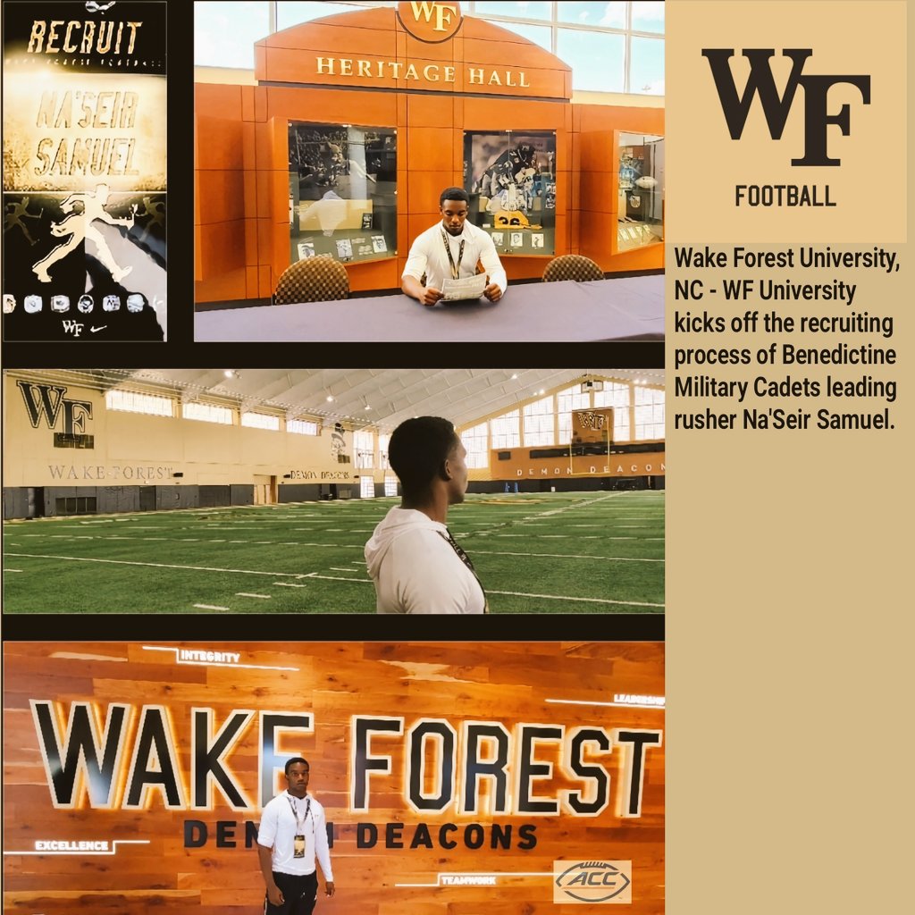 An ABSOLUTE HONOR to be welcomed @WakeFB great to be with @johnlhunter1 & @CoachCoryMartin as always, love representing Savannah, Georgia because I am a @TheBC400 CADET!!! #JoinThe400 #WeAreBC