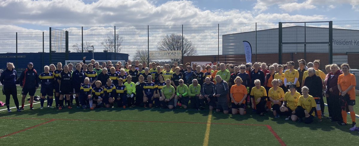 thewfauk's tweet photo. Women’s Regional Tournament for Over 40s/50s/60s today at Coventry. Over 150 players.  Great fun. Great camaraderie. Great Walking Football.  Well done everyone.  40s &amp; 50s won by Central, 60s by SE. Close margins.  Well refereed throughout https://t.co/dB0773URmP