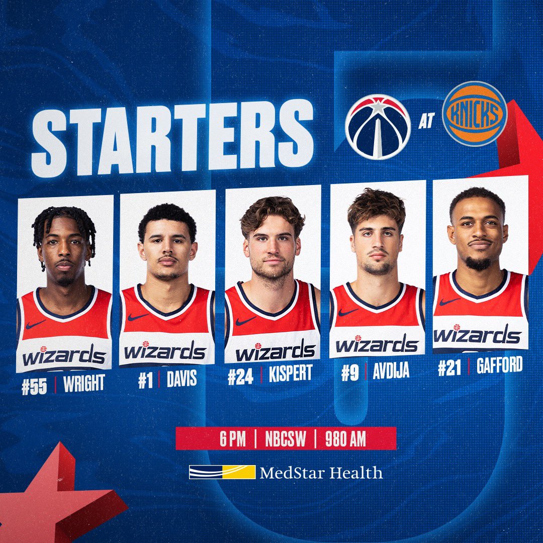 WashWizards's tweet photo. first @NBA start for @JohnnyDavis 🙌

#DCAboveAll | @MedStarHealth https://t.co/v8OxWrZ2nd