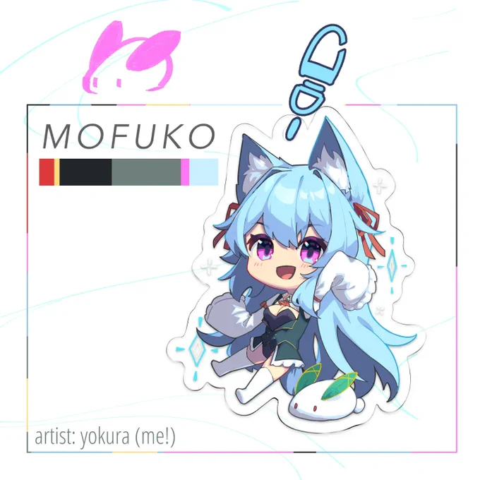 It's bunnygirl season...! This means I got to make mofu bunbun merch! This time, I have guest artists  and  -- thank you very much for working with me!! I am very happy!! oc merch?? from artists I love!!   
