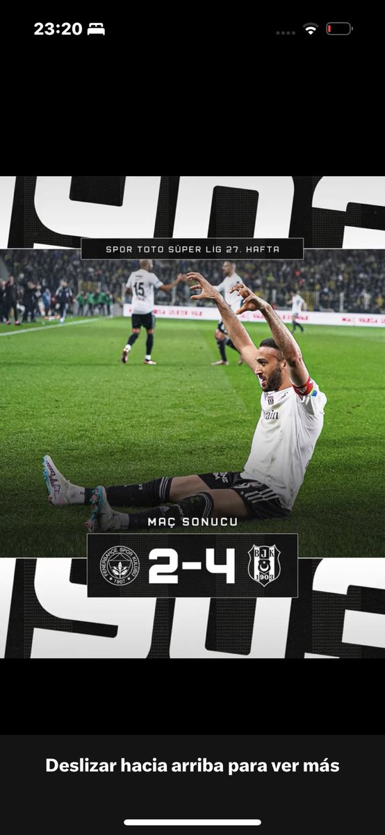 Buenas noches no me podía despedir hoy sin recordar la gran victoria de mi <a href="/Besiktas/">Beşiktaş JK</a> always black eagles.❤️❤️❤️❤️