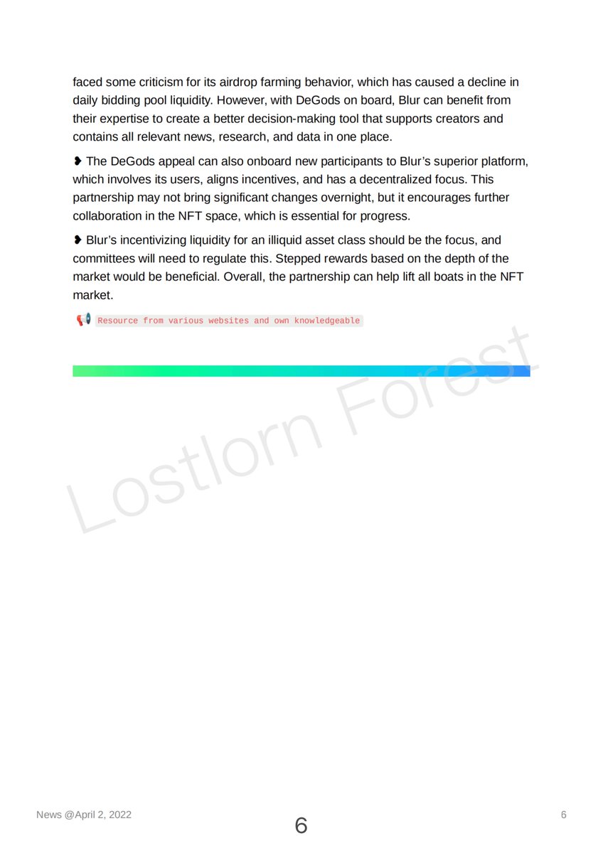 +. ʚଓ : #YuumiDailyNews ₊✧୨୧‿︵‿

Content：<a href="/beeple/">beeple</a> <a href="/DeGodsNFT/">DeGods</a> <a href="/blur_io/">Blur</a> 

Full article can be found in these community: <a href="/TheNFTCircle/">The NFT Circle</a> <a href="/DarkEchelonn/">Dark Echelon</a> <a href="/The_LostForest/">Lostlorn Forest 🍃</a> 

In the Web 3 ⇨ Always DYOR ♥︎ #NFTCollection #NFTProject #NFTCommmunity #NFT #SOL #blur