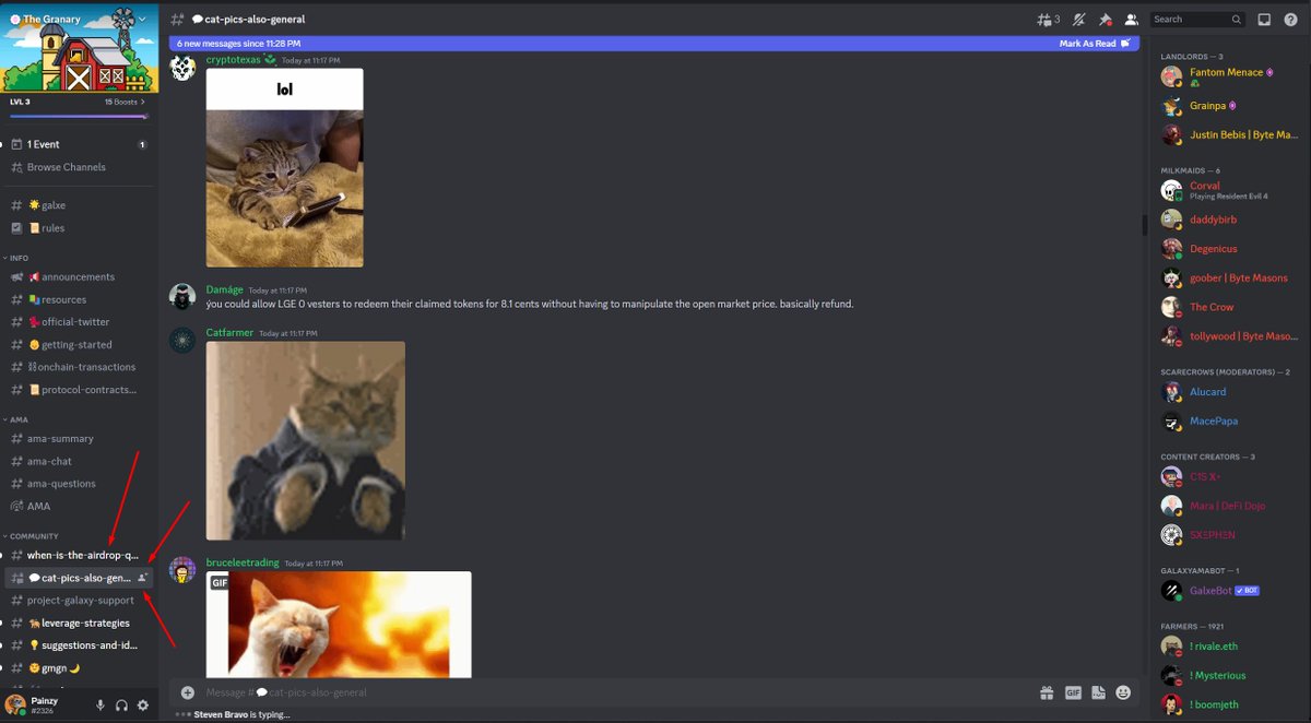 put my <a href="/zachxbt/">ZachXBT</a> hat and went on a "soft rug" today orchestrated by <a href="/GranaryFinance/">Granary Finance</a>

here is how they "mistakenly" represeneted the numbers
made a mistake seeding the LP pool at the wrong price and how the general chat turned into a cat only pics chat 

only in crypto 👇👇