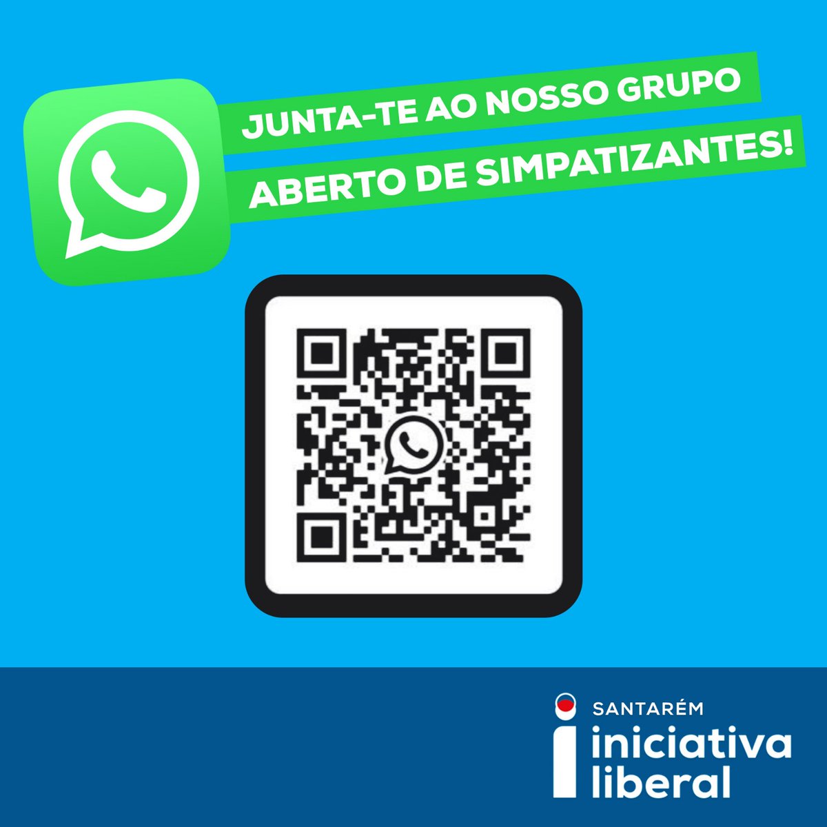 SantaremLiberal's tweet photo. 🔴🔵 Sabias que temos um grupo no WhatsApp onde podes saber mais sobre a IL do teu concelho? Junta-te a nós em: https://t.co/dZc7oiaGqE https://t.co/9pkVPb5cKT