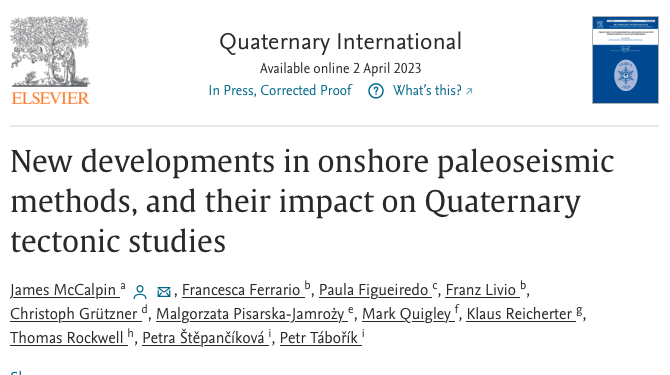 Klaus Reicherter (@activefaults) on Twitter photo 📢 #paleoseismicity here is our new and updated summary on paleoseismological research, just in press, proud to have contributed to section 6. But also togehter with our friends and colleagues <a href="/pm_figueiredo/">Dr. Paula M Figueiredo (@paleoquake.bsky.social)</a> <a href="/ch_gruetze/">Christoph Gruetzner</a> @FranzLivio <a href="/GingerFault/">M Francesca Ferrario</a> and many more. 📢 #paleoseismicity here is our new and updated summary on paleoseismological research, just in press, proud to have contributed to section 6. But also togehter with our friends and colleagues <a href="/pm_figueiredo/">Dr. Paula M Figueiredo (@paleoquake.bsky.social)</a> <a href="/ch_gruetze/">Christoph Gruetzner</a> @FranzLivio <a href="/GingerFault/">M Francesca Ferrario</a> and many more.