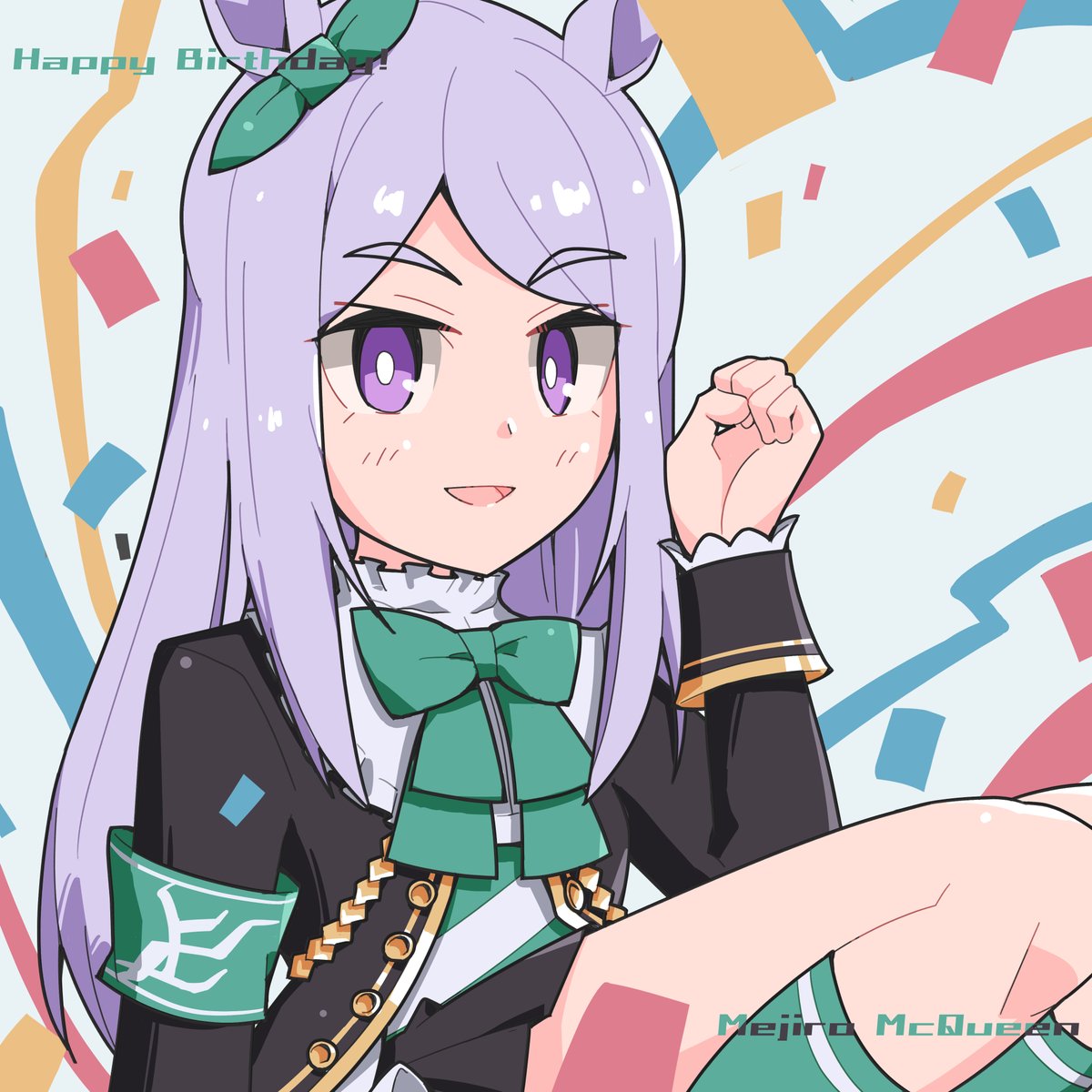 mejiro mcqueen (umamusume) 1girl animal ears solo horse ears long hair purple eyes purple hair  illustration images