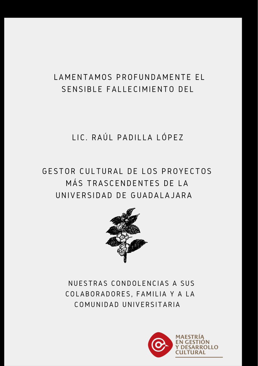 Nos unimos a la pena que embarga a nuestra comunidad universitaria.