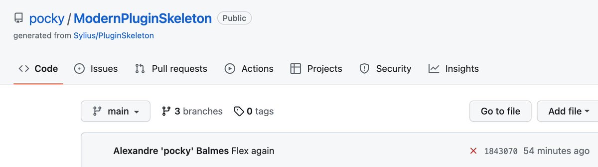 Oh <a href="/pockystar/">Alex ❤️💻🐘🐿🍍🦢</a> fait revivre github.com/pocky/ModernPl… ça c'est une bonne nouvelle 😉