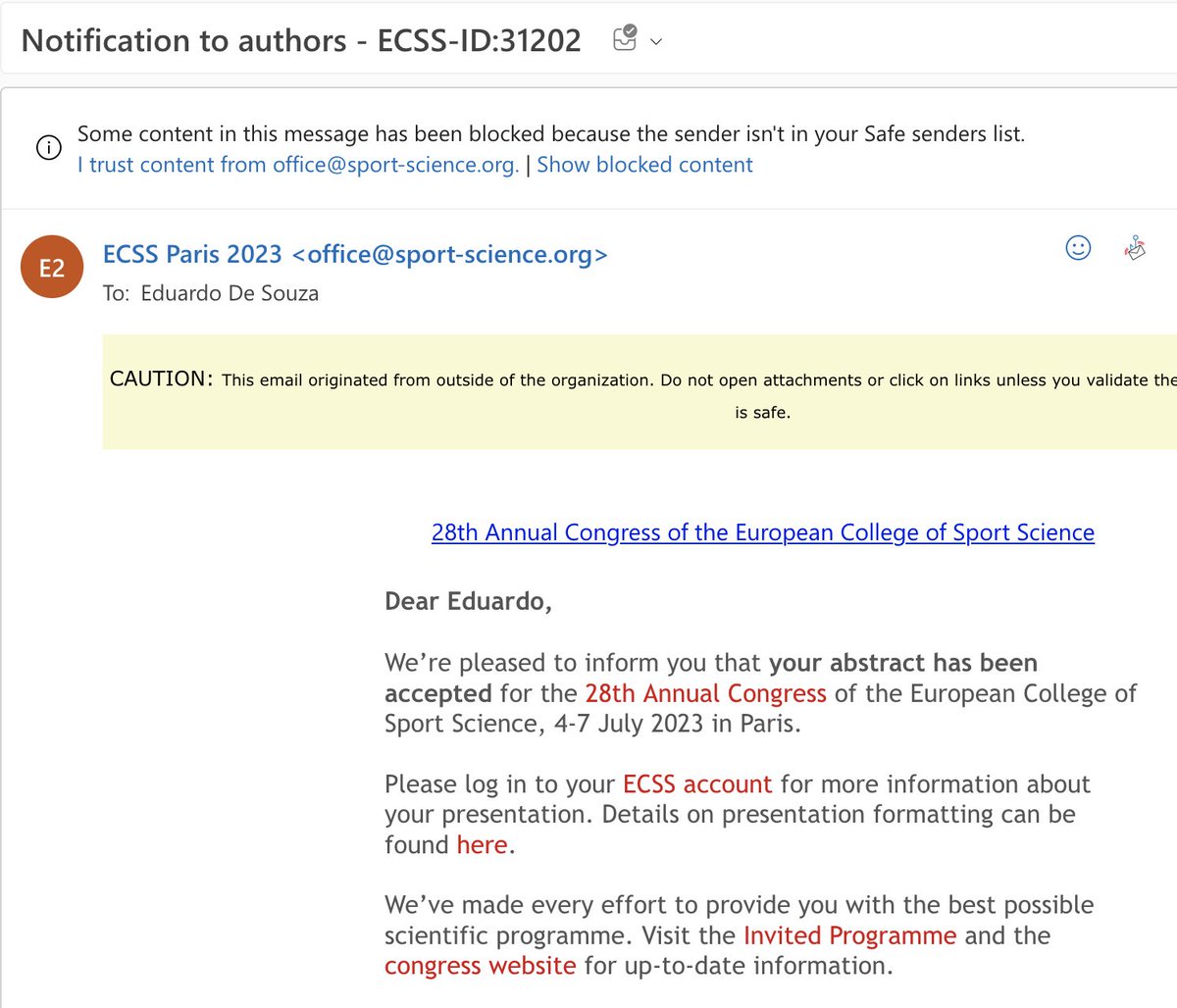 DrDeSouzaEO's tweet image. I think we are going to Paris!

#ECSS2023