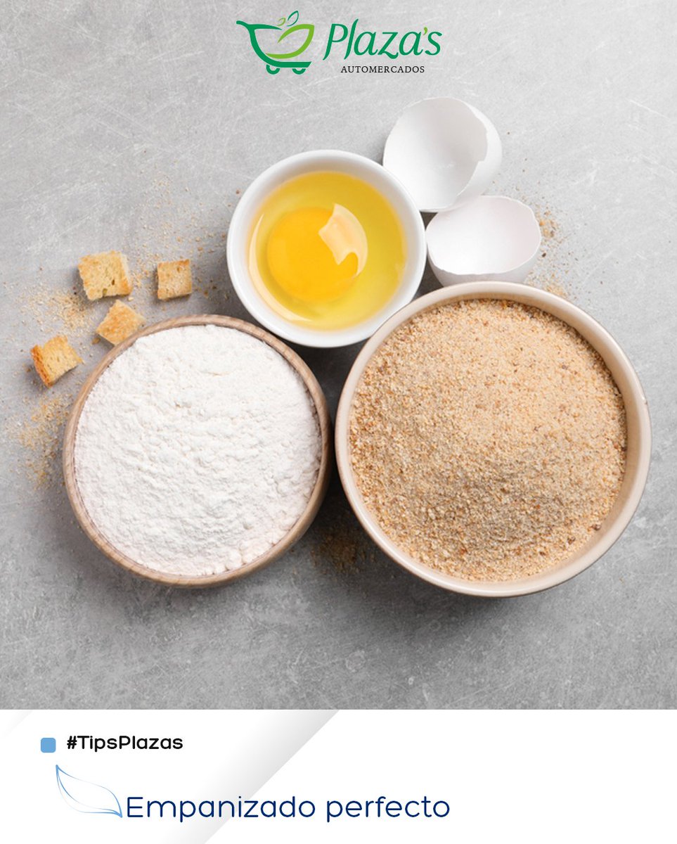 elplazas's tweet photo. Empanizado perfecto

La mejor forma de hacerlo es pasar el alimento a empanizar primero por harina con sal y pimienta, después por huevo batido y por último por el pan molido.

#TipsPlazas https://t.co/HZGb7vm3ny
