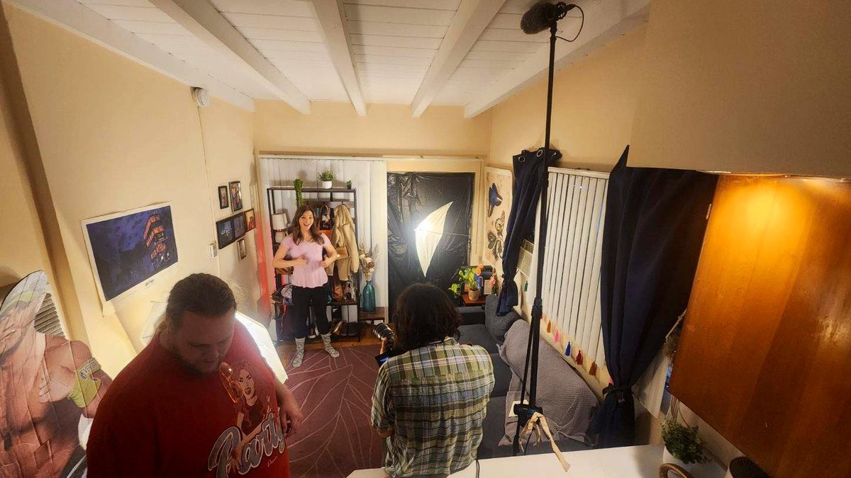 Behind the scenes of the latest sketch from Comedy Chips!!! Starting John Cena as a cardboard cutout. Can’t wait to share this one 🤣