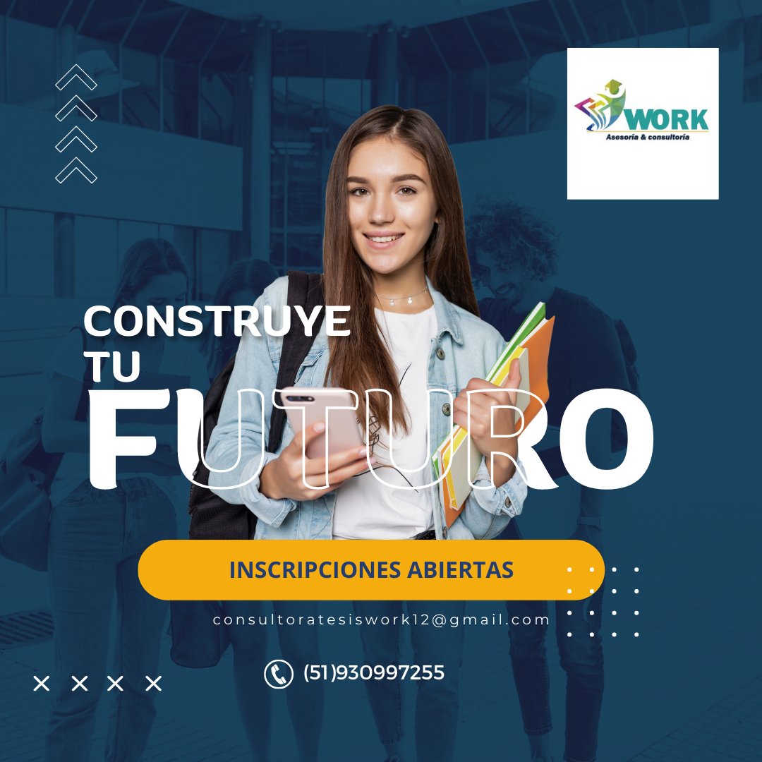 TesisWork's tweet image. ü Asesorías personalizadas con profesionales de primer nivel, los cuales son de tu propia carrera lo cual permite la elaboración de tu tesis completa y buena.
ü  Levantamiento de correcciones que se tengan que hacer cuando la universidad haya revisado el avance