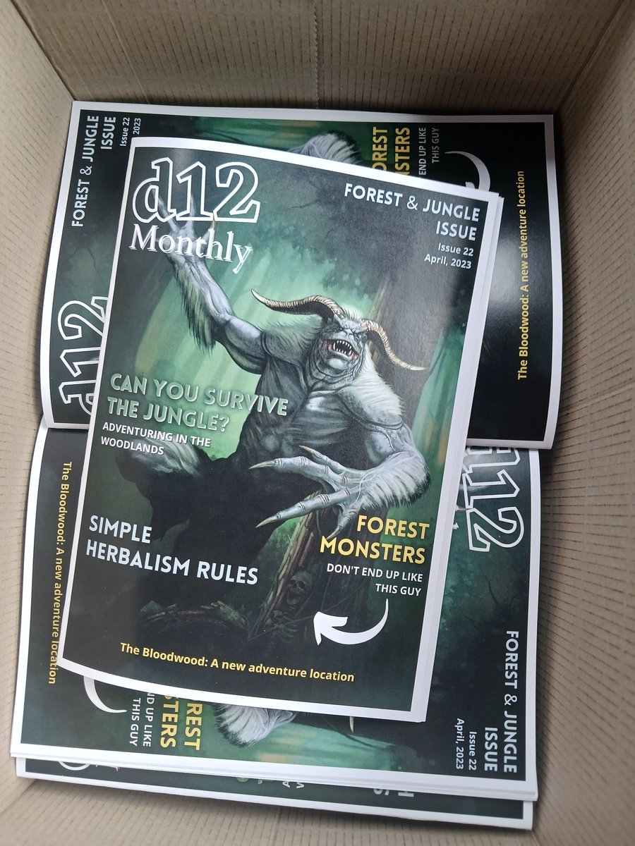 Want to know more about forests and woodland for your #DnD campaign? My new issue of #d12Monthly just dropped. It features where forests should be places & what resources are available, simple herbalism rules & new monsters. Plus much more. #DungeonsAndDragons #TTRPG #OpenDnD
