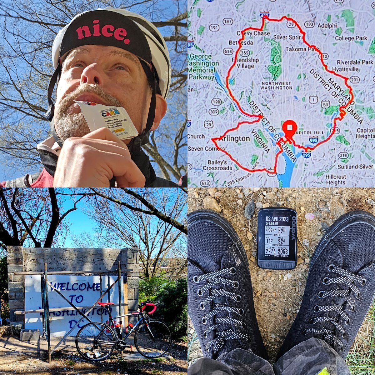 Chris_Roell's tweet photo. Today is my birthday! To celebrate it, I rode my bike for a 52 mile Half Century ride around DC, and I had @GUEnergyLabs #birthdaycake gel! Now, I can not confirm nor deny the miles rode correspond to my age! #bikedc #bikemd #bikeva #bikedcloop #urbanadventureride #washingtondc https://t.co/kWwFwQR1w7