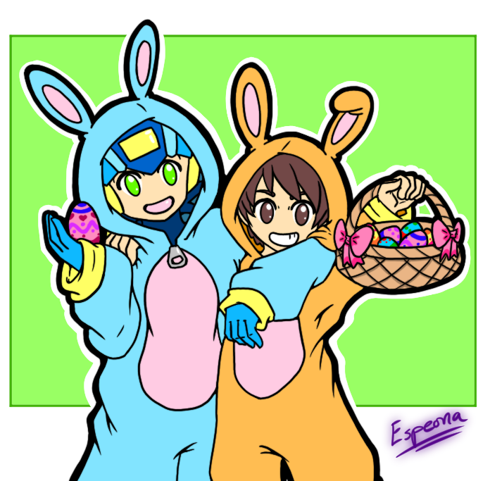 This year Easter drawing:) #mmbn #megamanbattlenetwork #megaman #megamanexe #rockman #rockmanexe #lanhikari #hikarinetto