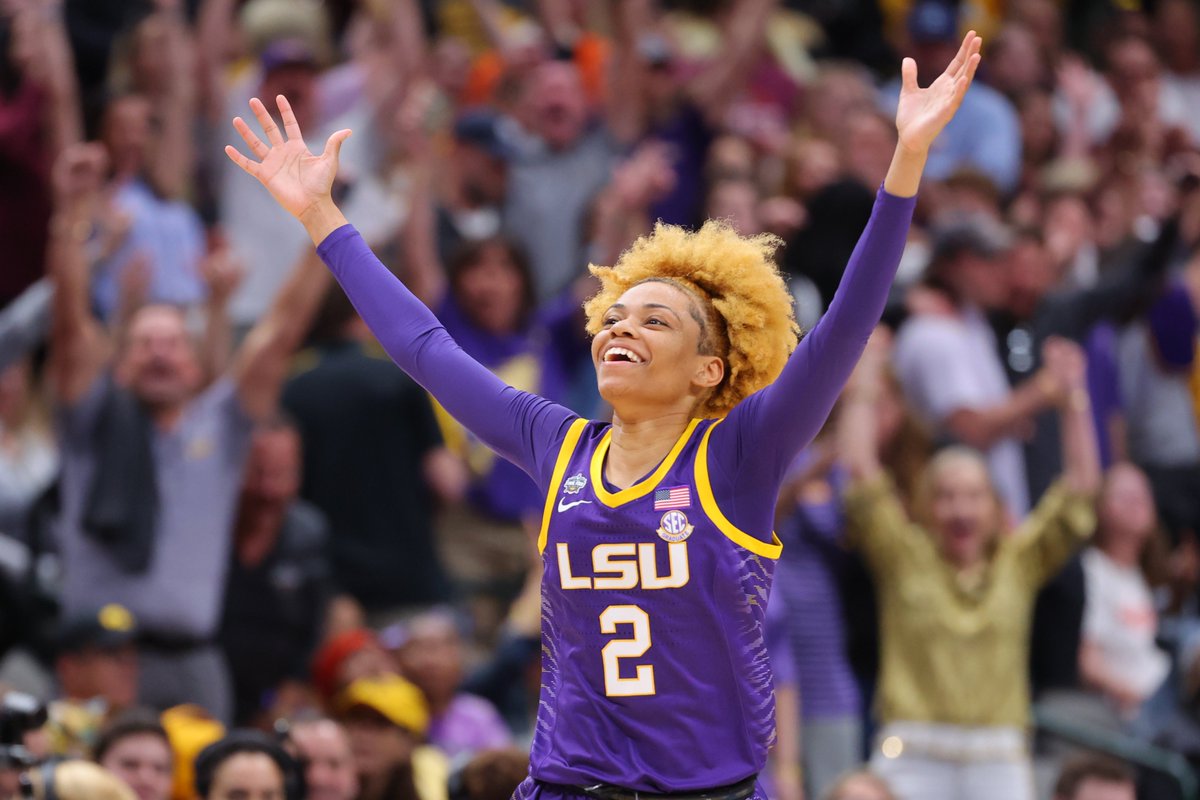 After starting every regular season game for LSU, Jasmine Carson was relegated to a bench role in the NCAA Tournament.

She was averaging 8.4 PPG this season.

She hadn’t scored in three straight games.

Carson poured in 22 points (7/8 FG) off the bench for LSU in the title game.
