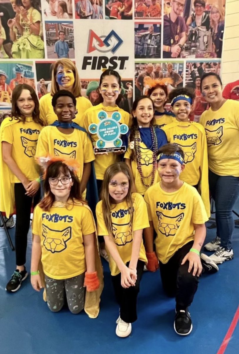 FoxBotsFTE (@foxbotsfte) on Twitter photo Thank you <a href="/FLLFlorida/">FL FIRST LEGO League</a> for a phenomenal State Championship this weekend! We are honored to have won 2nd place for Core Values! 💛💙💛💙💛
We also want to thank our amazing coaches and families for all of their support this season!
<a href="/FIRSTweets/">FIRST</a>
<a href="/BrowardSTEM/">Broward STEM</a> Thank you <a href="/FLLFlorida/">FL FIRST LEGO League</a> for a phenomenal State Championship this weekend! We are honored to have won 2nd place for Core Values! 💛💙💛💙💛
We also want to thank our amazing coaches and families for all of their support this season!
<a href="/FIRSTweets/">FIRST</a>
<a href="/BrowardSTEM/">Broward STEM</a>