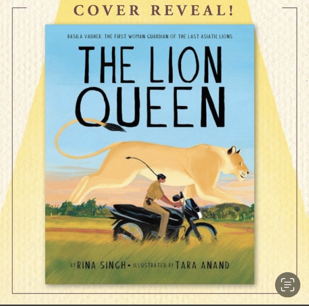 A belated cover reveal of The lion Queen! Coming to wherever books are sold in October 3rd. The stunning illustrations are by @taraanandart - someone to watch for. Thank you @CameronKids and my amazing editor Amy Novesky and of course @essiewhitewrite @StormLiterary ❤️