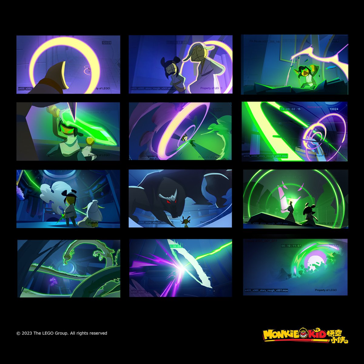 #MonkieKid  season 4 episode 5 colorscript
Had a lot of fun painting blade beams and explosions in this sequence! 💥💥💥
