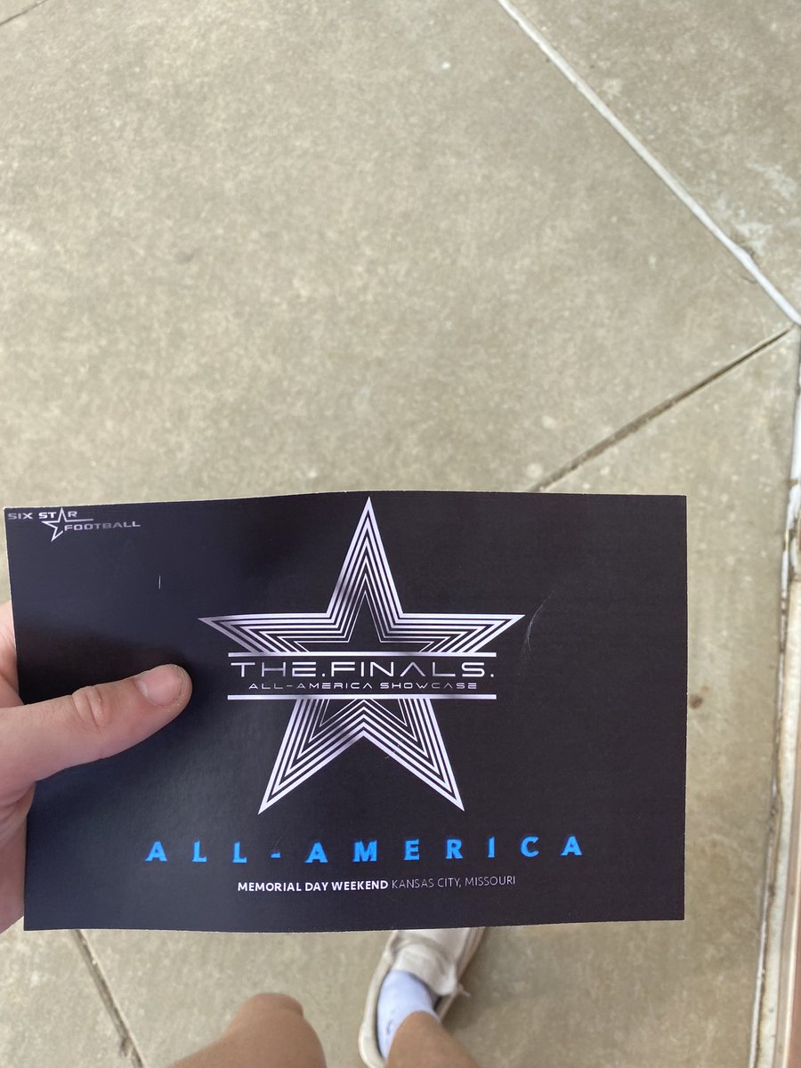 Had a great time at the <a href="/6starfootballOK/">Six Star Football | OKLAHOMA</a> showcase and blessed to be invited to the all american finals camp. 
<a href="/Elijahc24/">Elijah chatman</a> <a href="/zac_rogers24/">Zac Rogers</a> <a href="/coachnewz55/">Dustin Newberry</a> <a href="/CoachStone92/">Chad Stone</a> @fmazey @BigMacFtbl